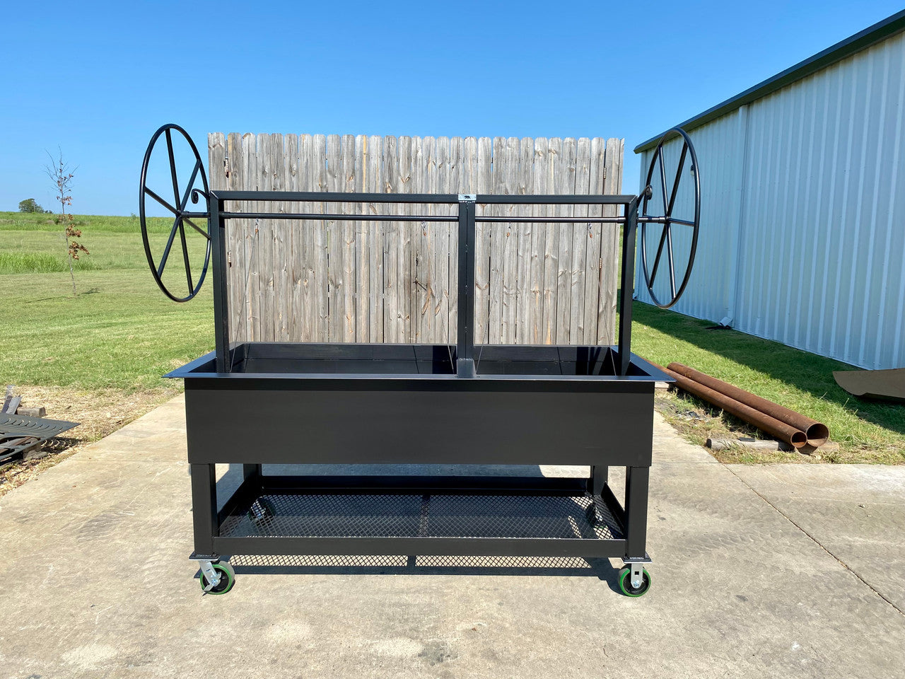 Split Commercial Santa Maria BBQ Grill for a Food Truck