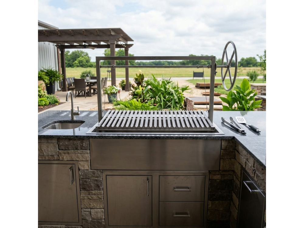 Stainless Santa Maria Built-In BBQ Grill