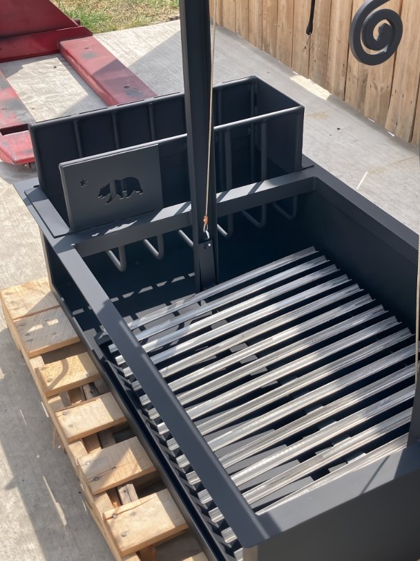 1080 Argentine Drop-In Grill with a Steel Firebox and a Side Brasero - Heritage Backyard Inc.
