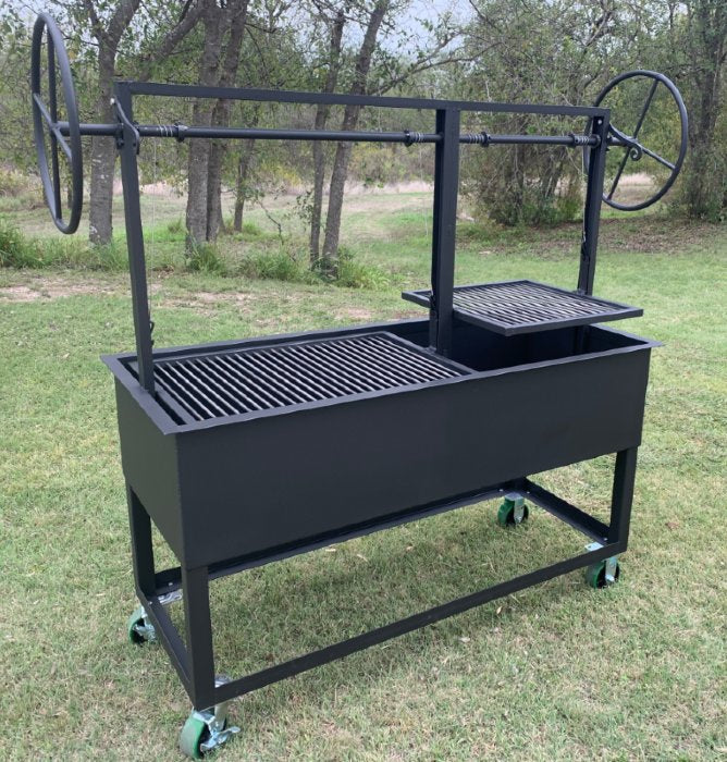 Portable Split Santa Maria BBQ Grill with Castered Legs - Residential or NSF Commercial