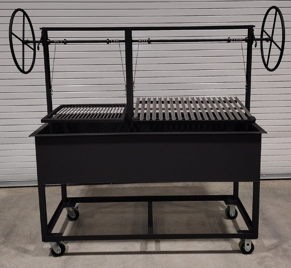 Portable Split Santa Maria BBQ Grill with Castered Legs - Residential or NSF Commercial