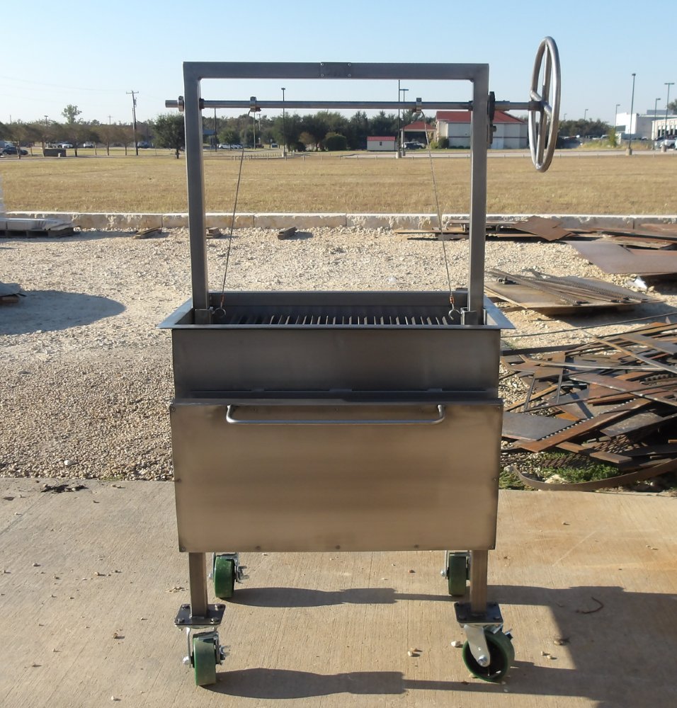 Charcoal Grill and Oven Combo on Heavy-Duty Locking Casters