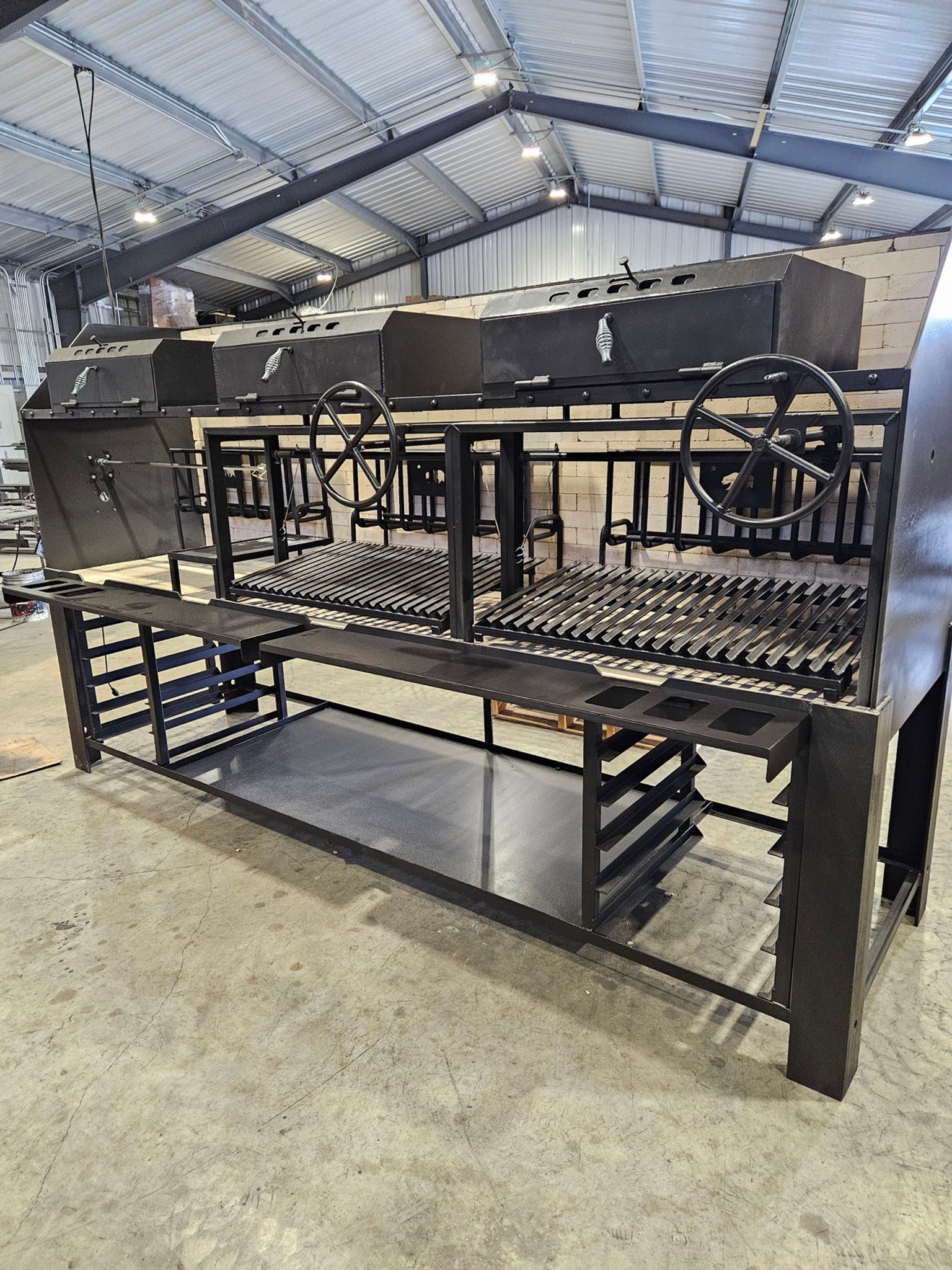 4649 COMMERCIAL Fire Table Grill with Rotisserie - Heritage Backyard