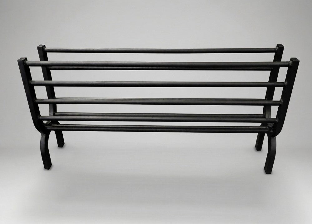 36-inch Heritage brasero ember maker Model 139 black steel front view for Argentine grill coal production