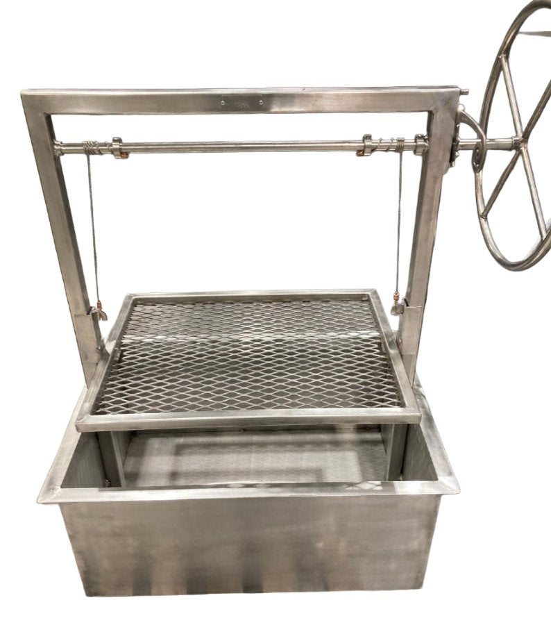 Top View of 14-Inch-Deep Firebox and Expanded Metal Grate