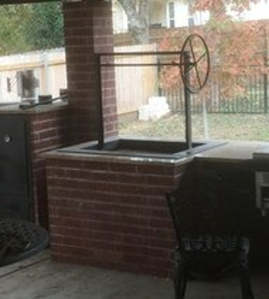 Argentine Architectural Grill with Flange for Enclosed Firebox - Heritage Backyard