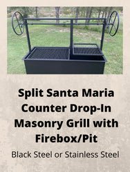 Commercial Split Santa Maria Built-In Grill with Firebox - Heritage Backyard
