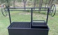 Commercial Split Santa Maria Built-In Grill with Firebox - Heritage Backyard