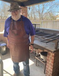 Heavy-duty Expandable Leather Apron for Grill Masters - Heritage Backyard