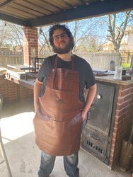Heavy-duty Leather Apron for Young Adult Grill Masters - Heritage Backyard
