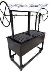 Portable COMMERCIAL Split Santa Maria Grill with Castered Legs - Heritage Backyard