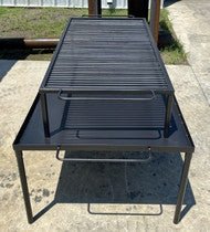 4596 Asado Fire Table Grill with Argentine V-Grate and Drip Pan - Heritage Backyard