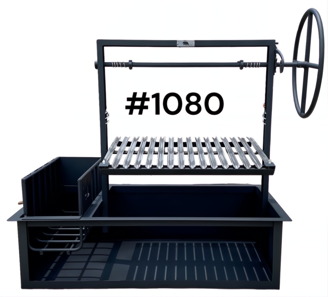 1080 Argentine Drop-In Grill with a Steel Firebox and a Side Brasero - Heritage Backyard Inc.