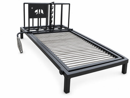 Front view of 45-inch Uruguayan grill kit with side brasero
