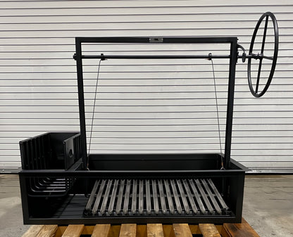 4612 Argentine Drop-In Grill with a Steel Firebox and a Side Brasero - Heritage Backyard Inc.