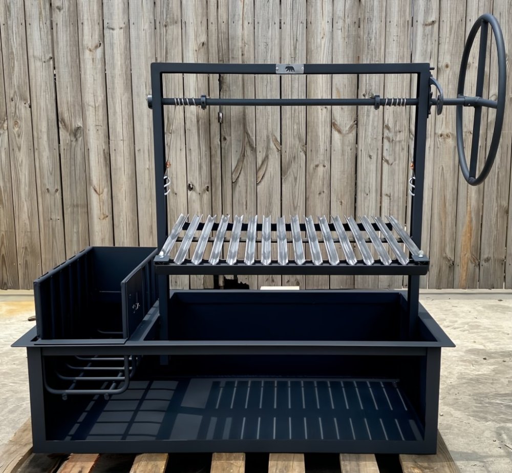 4612 Argentine Drop-In Grill with a Steel Firebox and a Side Brasero - Heritage Backyard Inc.