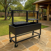 Portable Split Santa Maria BBQ Grill with Castered Legs - Residential or NSF Commercial