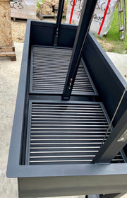 Portable Split Santa Maria BBQ Grill with Castered Legs - Residential or NSF Commercial 