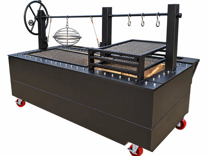 #4770 insulated commercial split charbroiler with adjustable grate and multi-level cooking rack