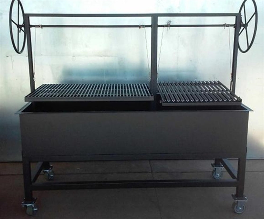 Commercial Split Argentine Grill with Casters - Heritage Backyard