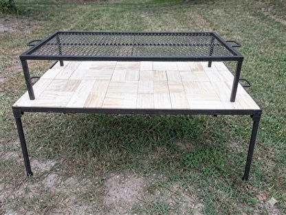 Portable Asado Grill with Round Rods for Asado Fire Table - My Store