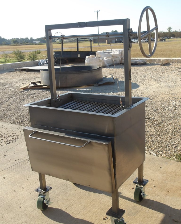 Outdoor Stainless Steel Charcoal Grill & Oven Built by Heritage Backyard