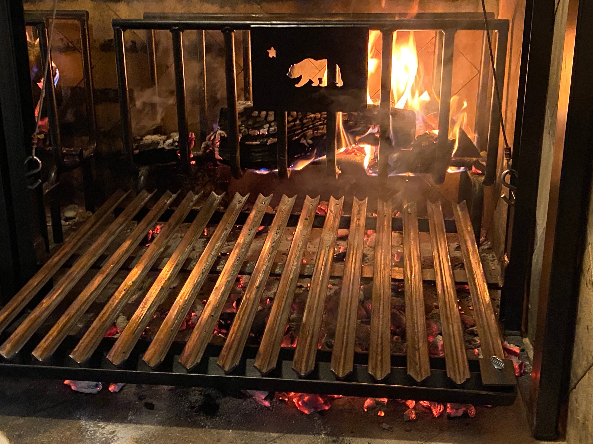 COMMERCIAL Argentine Architectural Grill with Front Facing Wheels | Call 4 Price