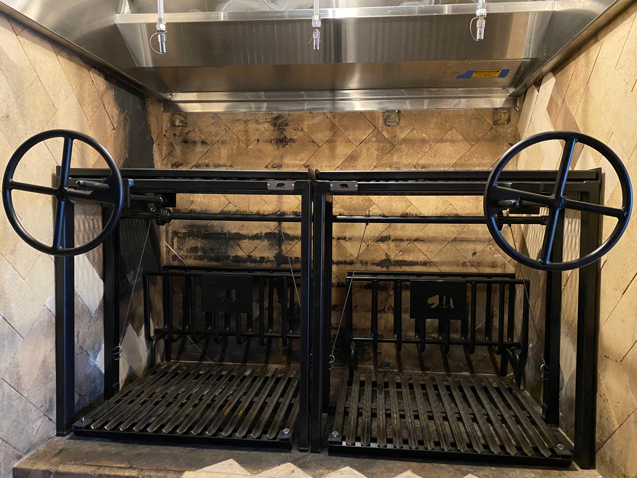COMMERCIAL Argentine Architectural Grill with Front Facing Wheels | Call 4 Price