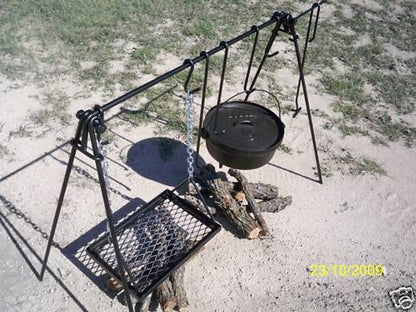 Dutch Oven Hanging Rack with grill