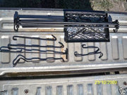 Collapsible Campfire hanging grill with hooks