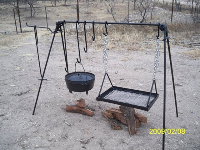 Dutch Oven & Grill Cook Set with Churrasco Swords - Heritage Backyard