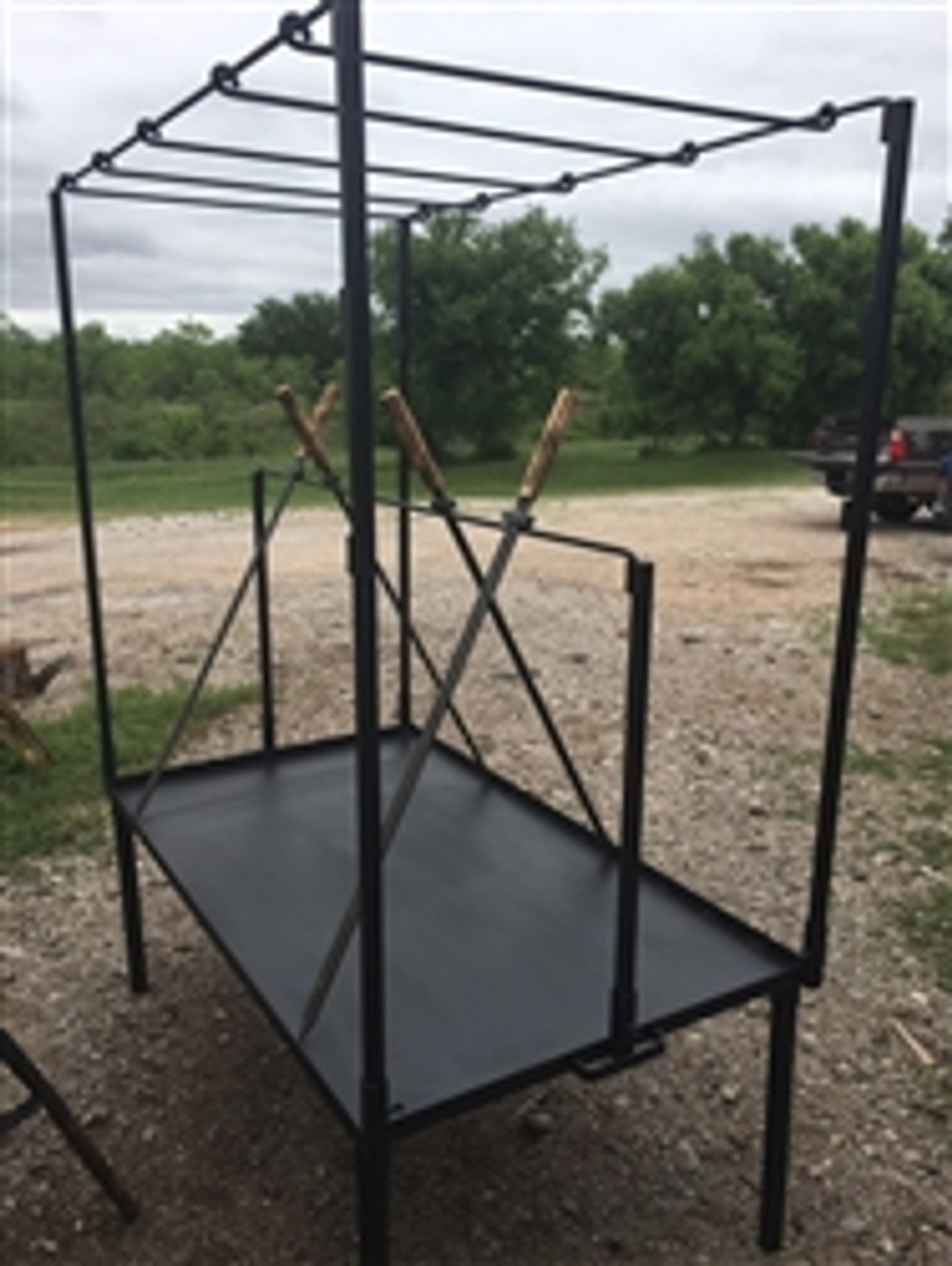 Chef Biggs Exhibition Firetable System with Meat Rack and Sword Package - Heritage Backyard