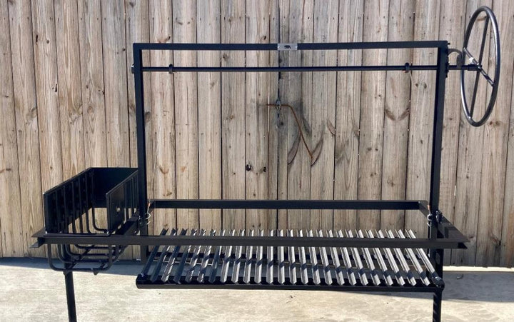 Argentine Grill Kit with Side Brasero and Flange - Heritage Backyard