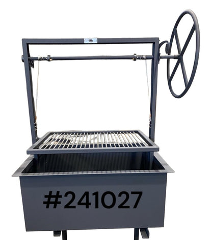 Built-In Santa Maria BBQ Grill with adjustable height grate, Wood & Charcoal Burning Grill