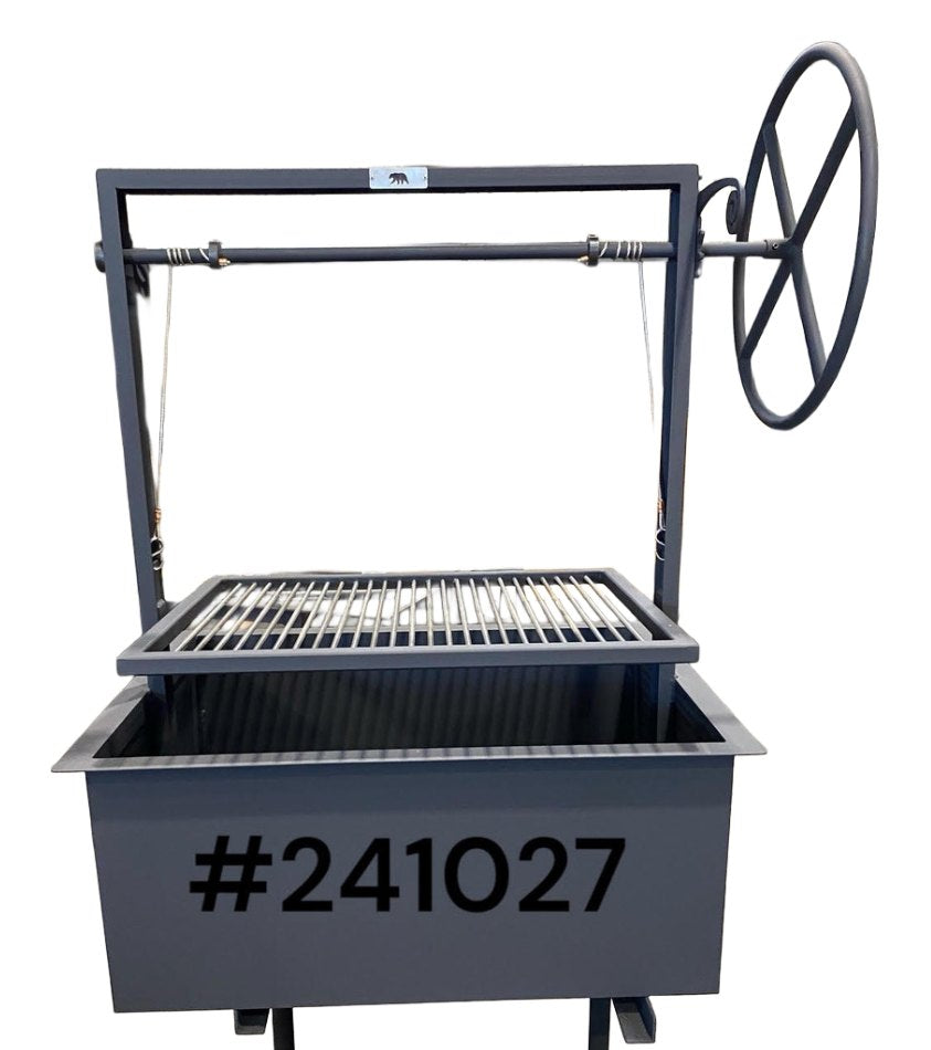 Built-In Santa Maria BBQ Grill with adjustable height grate, Wood & Charcoal Burning Grill