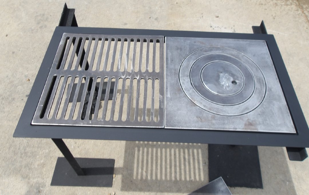 Retro Wood Stove Grill Kit - Heritage Backyard