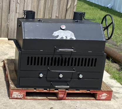 Hybrid - Gas - Wood - Charcoal Portable Grill - Heritage Backyard