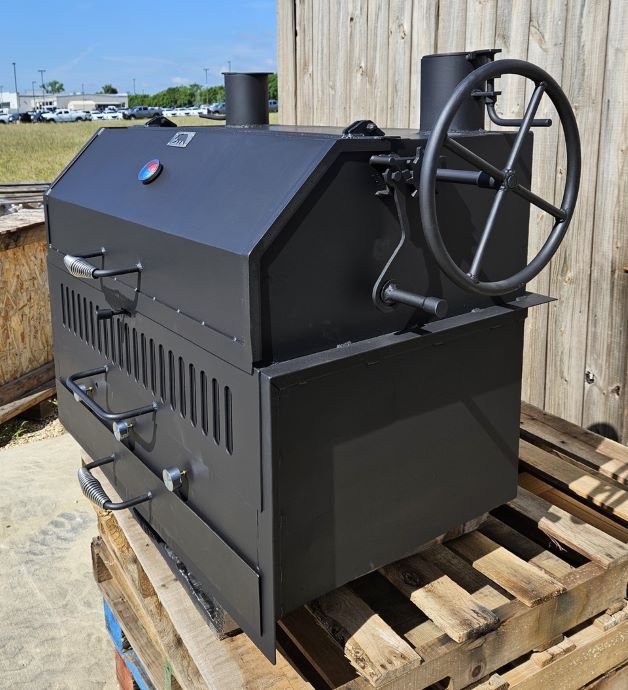 Portable Hybrid Grill Wood-Charcoal-Gas all In One Grill with Castered Legs - Heritage Backyard