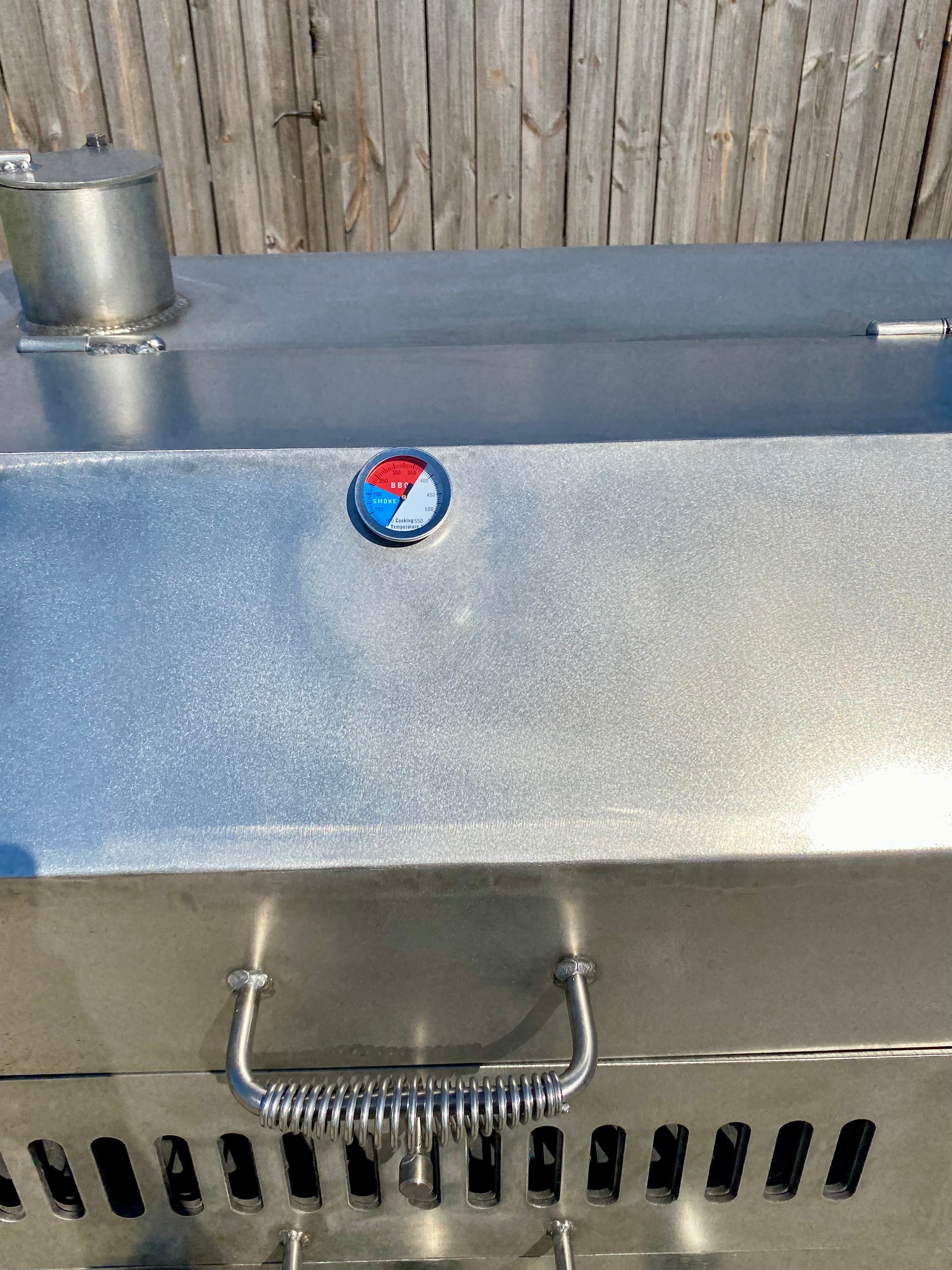 042224 Split Stainless Steel Hybrid Grill with Storage