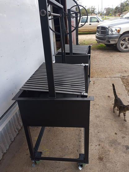 Portable Argentine BBQ Grill with Castered Legs - Heritage Backyard