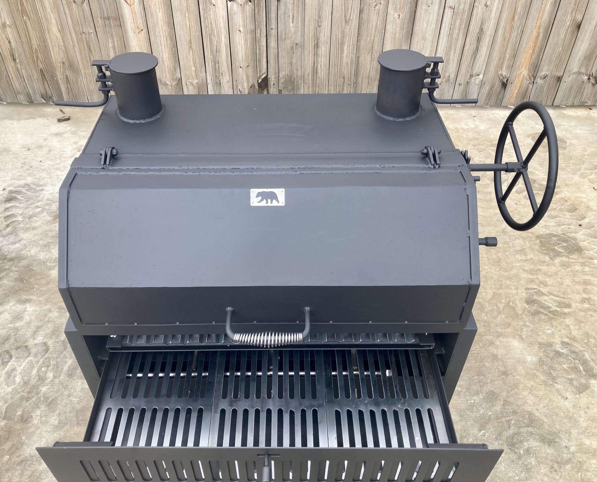 4638 Wood Charcoal Gas Hybrid Built In Smoker Heritage Backyard Inc