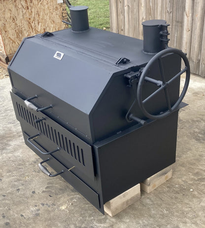 Hybrid Built-In Grill for Gas, Charcoal, and Wood Fire Cooking - Heritage Backyard