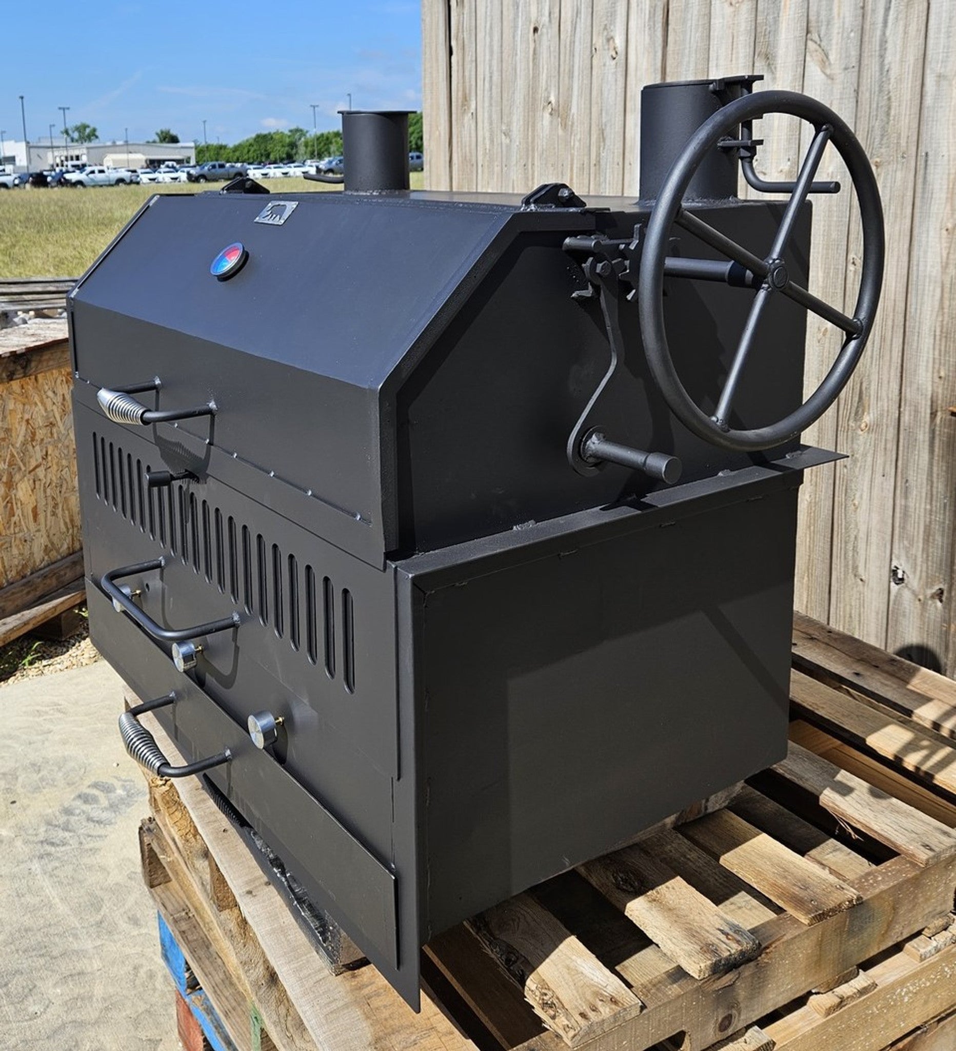 Hybrid Built-In Smoker Grill for Gas, Charcoal, and Wood Fire Cooking - Heritage Backyard