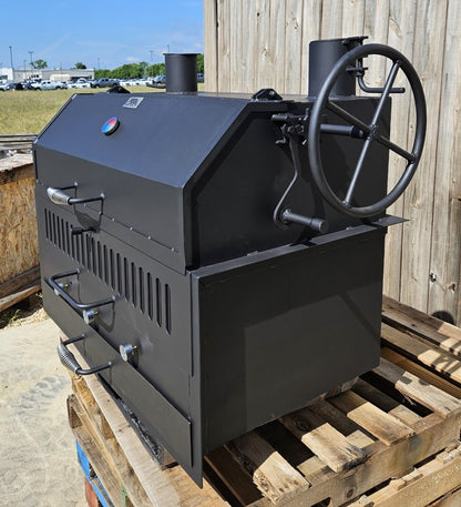 Hybrid Built-In Smoker Grill for Gas, Charcoal, and Wood Fire Cooking - Heritage Backyard