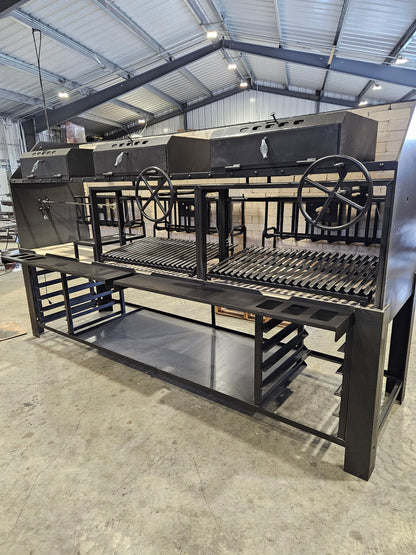 4649 COMMERCIAL Fire Table Grill with Rotisserie - Heritage Backyard