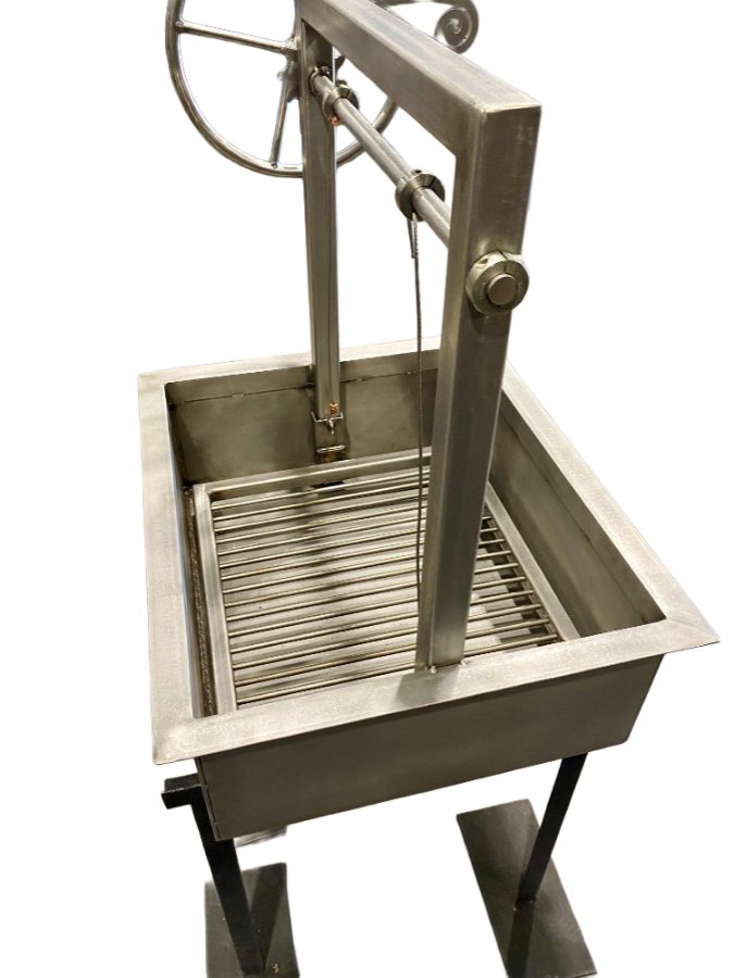 Stainless Counter Drop-In Santa Maria BBQ Grill Made in Texas, USA