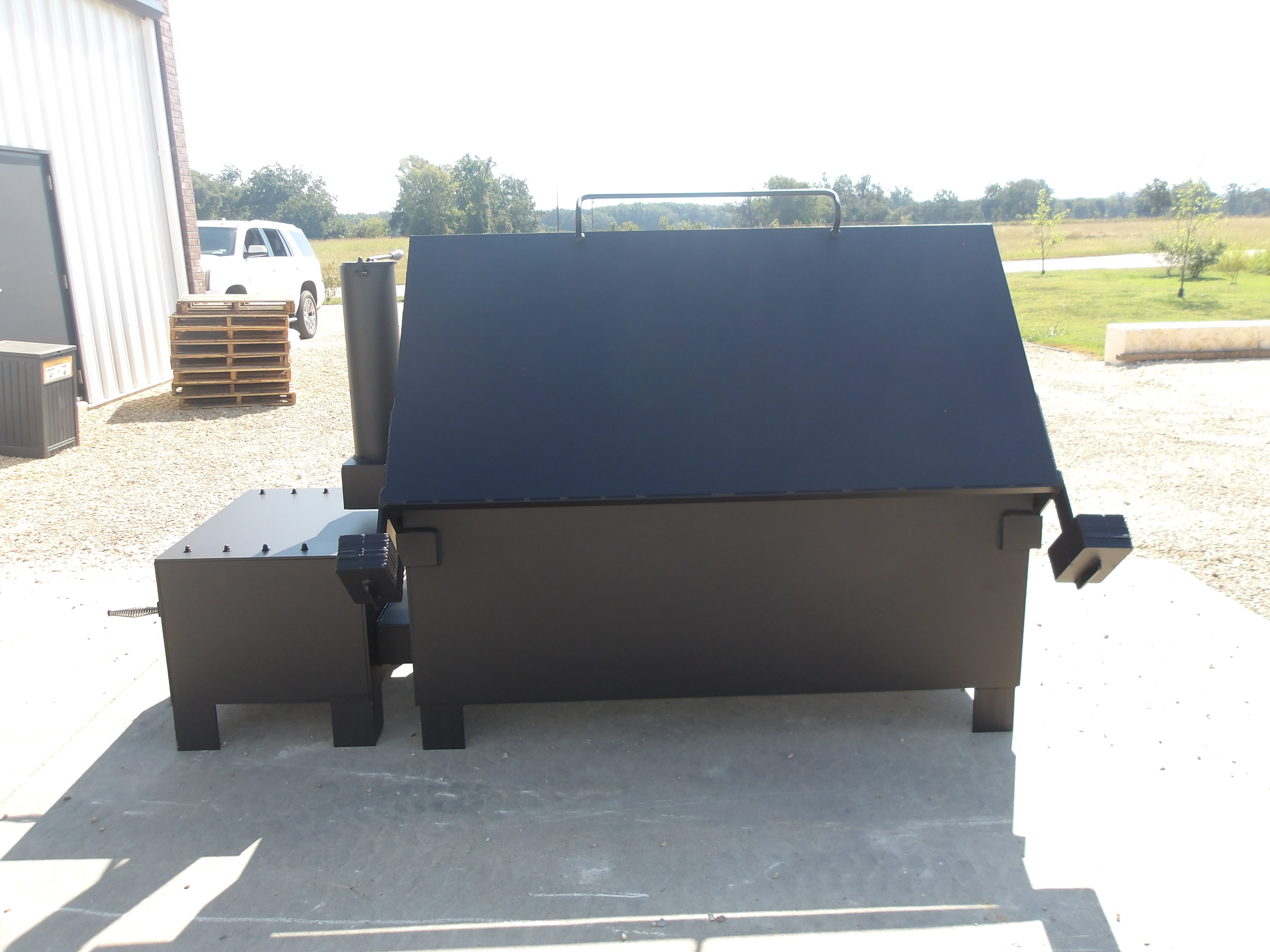 4951 Commercial 72" Offset Wood Fire Smoker – Heavy-Duty BBQ Pit for Restaurants & Catering