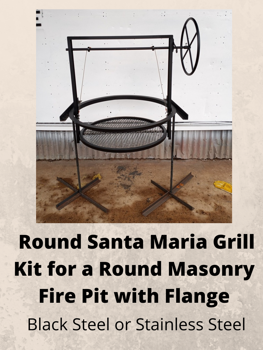 Round Santa Maria Architectural Grill with Flange - Heritage Backyard