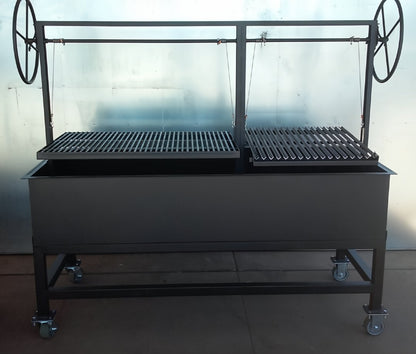 Split Argentine Built-In Grill with a Steel Firebox - Heritage Backyard Inc.