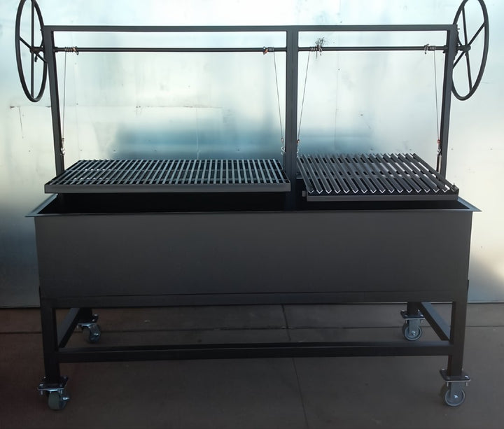 Split Argentine Built-In Grill with a Steel Firebox - Heritage Backyard Inc.
